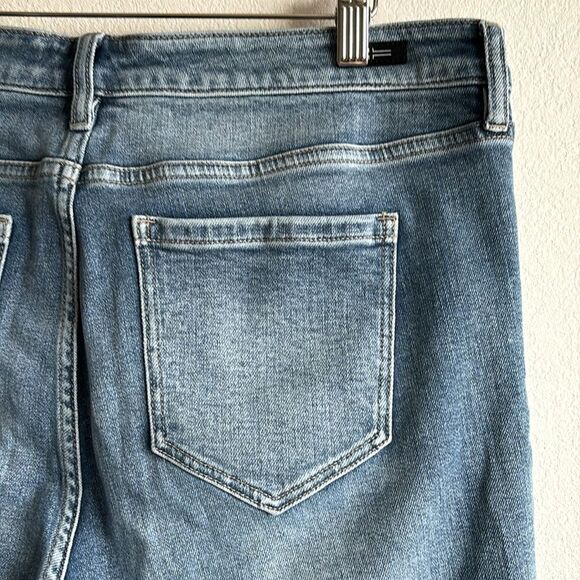 Liverpool The Crop Straight High Rise Front Seam Raw Hem Jeans Sz 14/32 - Picture 8 of 12